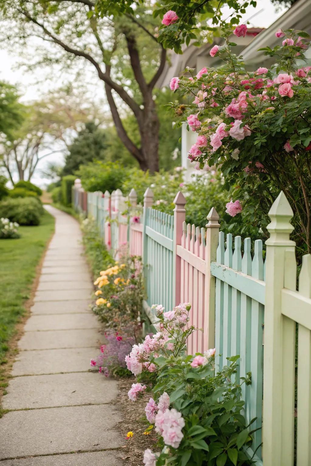 Pastel colors offer a gentle, fanciful appeal.