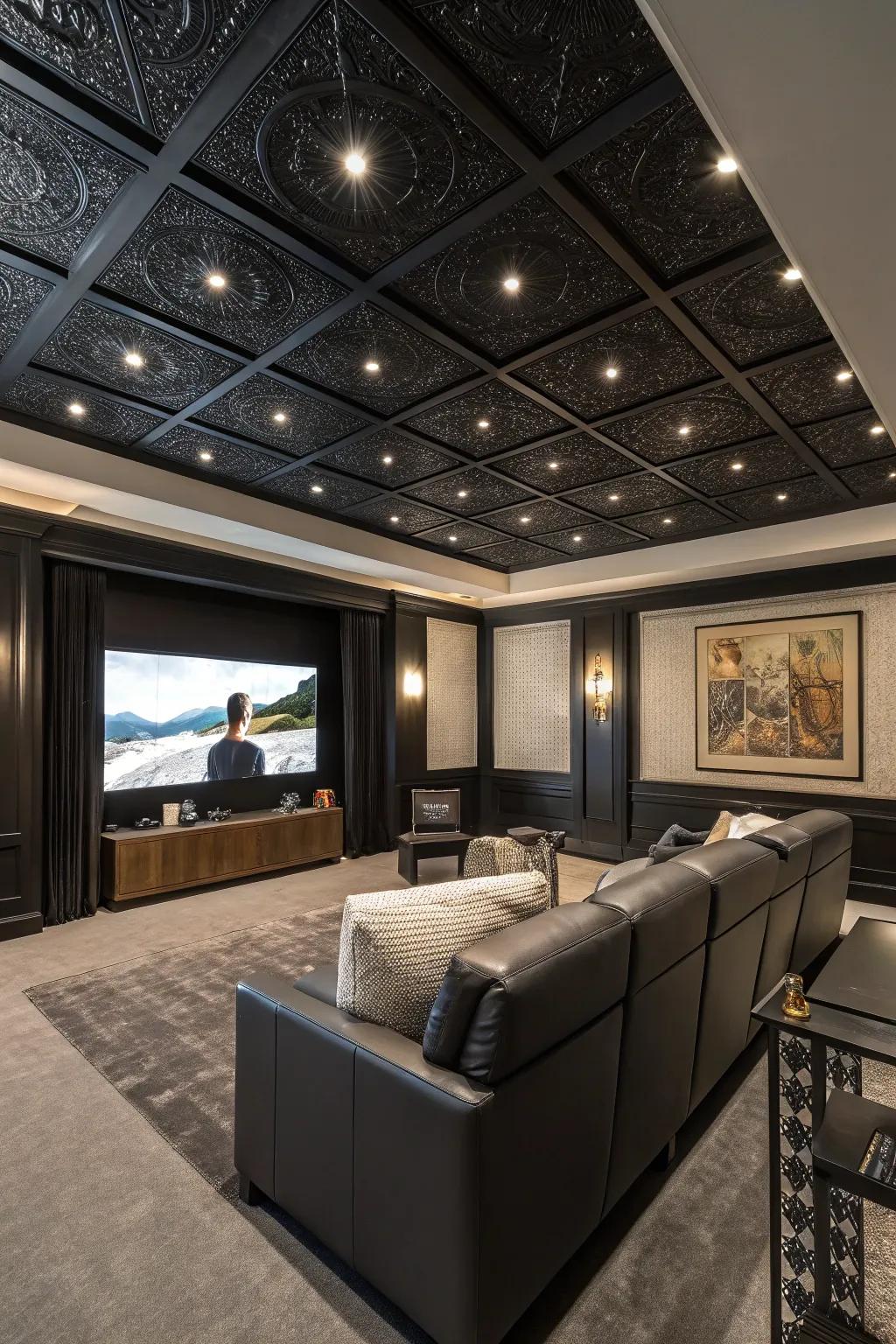 Black panels make a bold and refined statement.