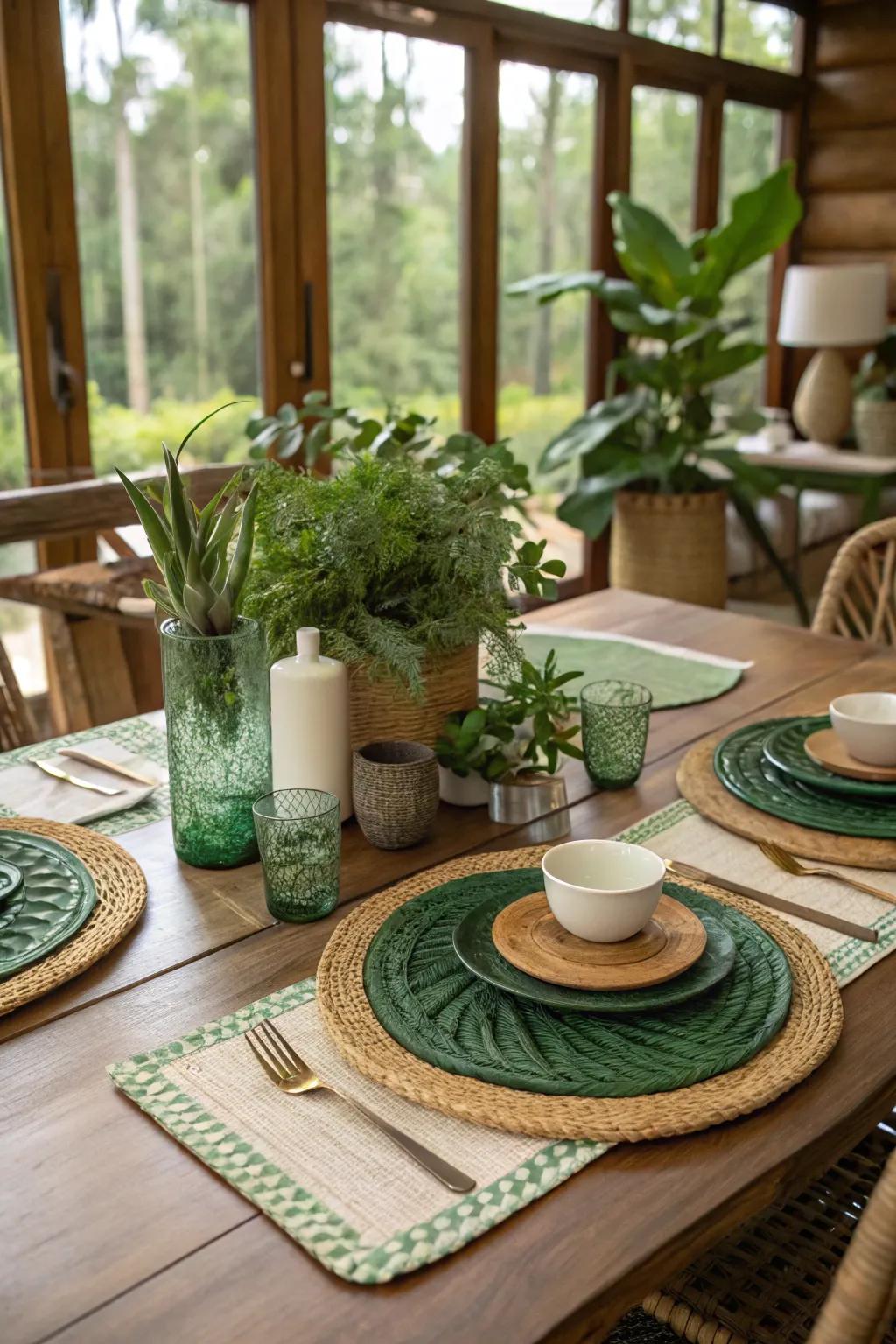 Eco-conscious placemats support sustainable living without sacrificing style.