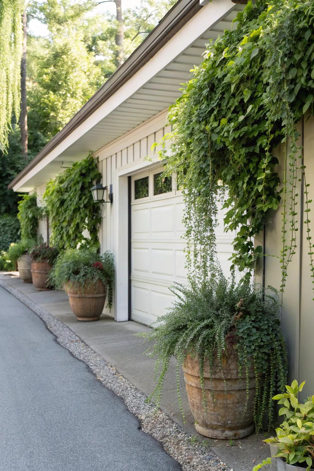 Trailing plants intensifying charisma and spectacle.