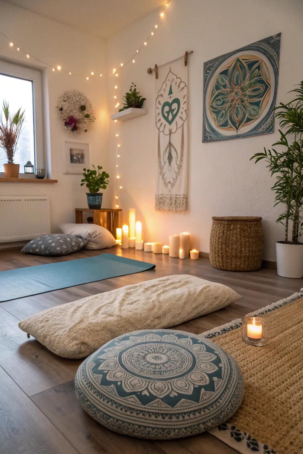 Create a multipurpose space for different spiritual routines.