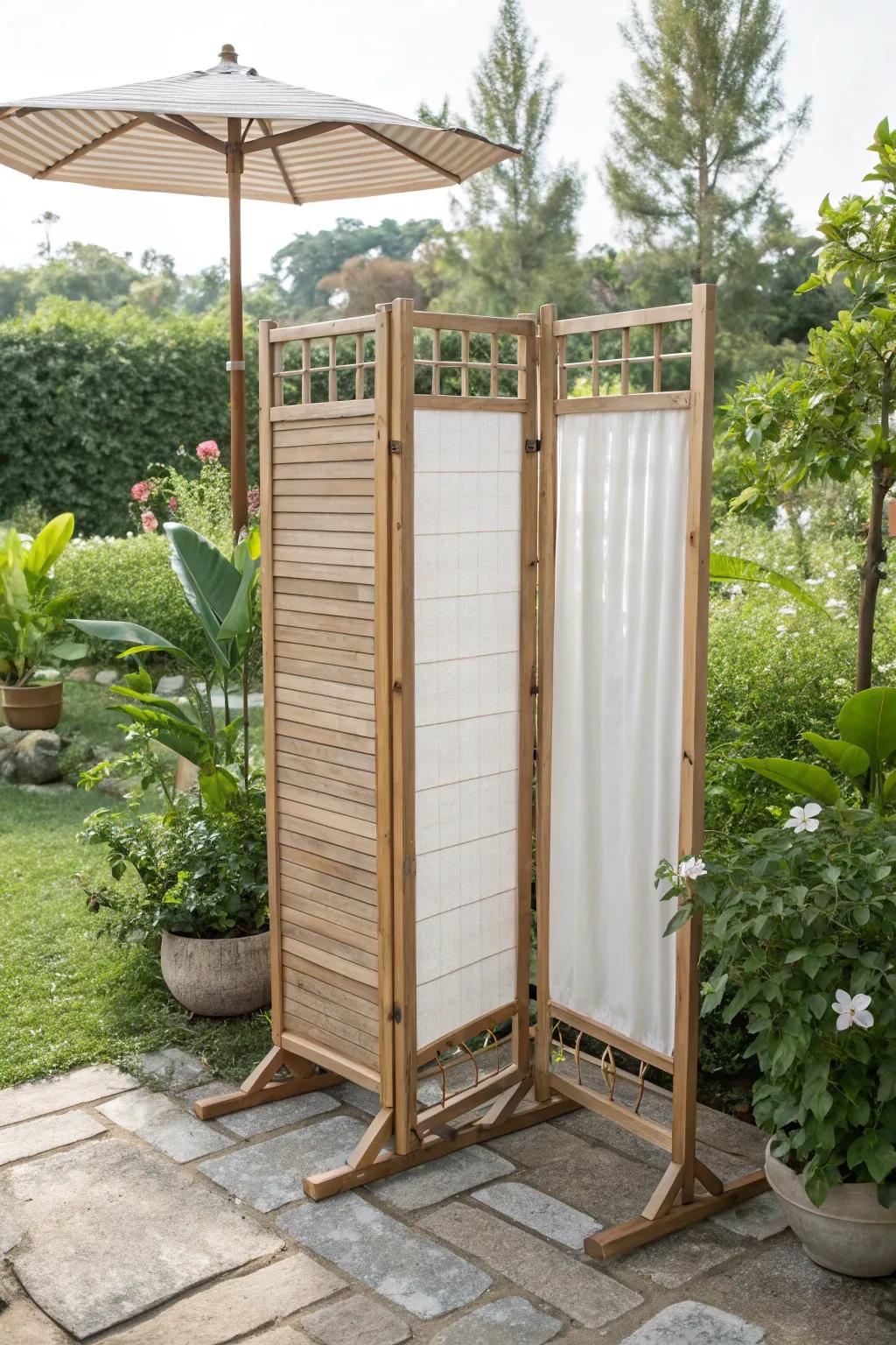 Revel in flexible solitude via movable screen dividers.