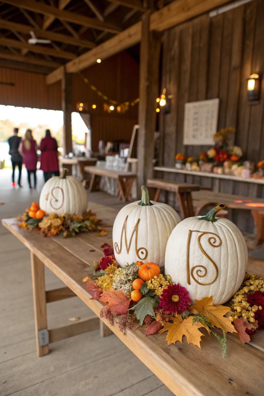 Creative squash signage adding a personal touch to the venue.