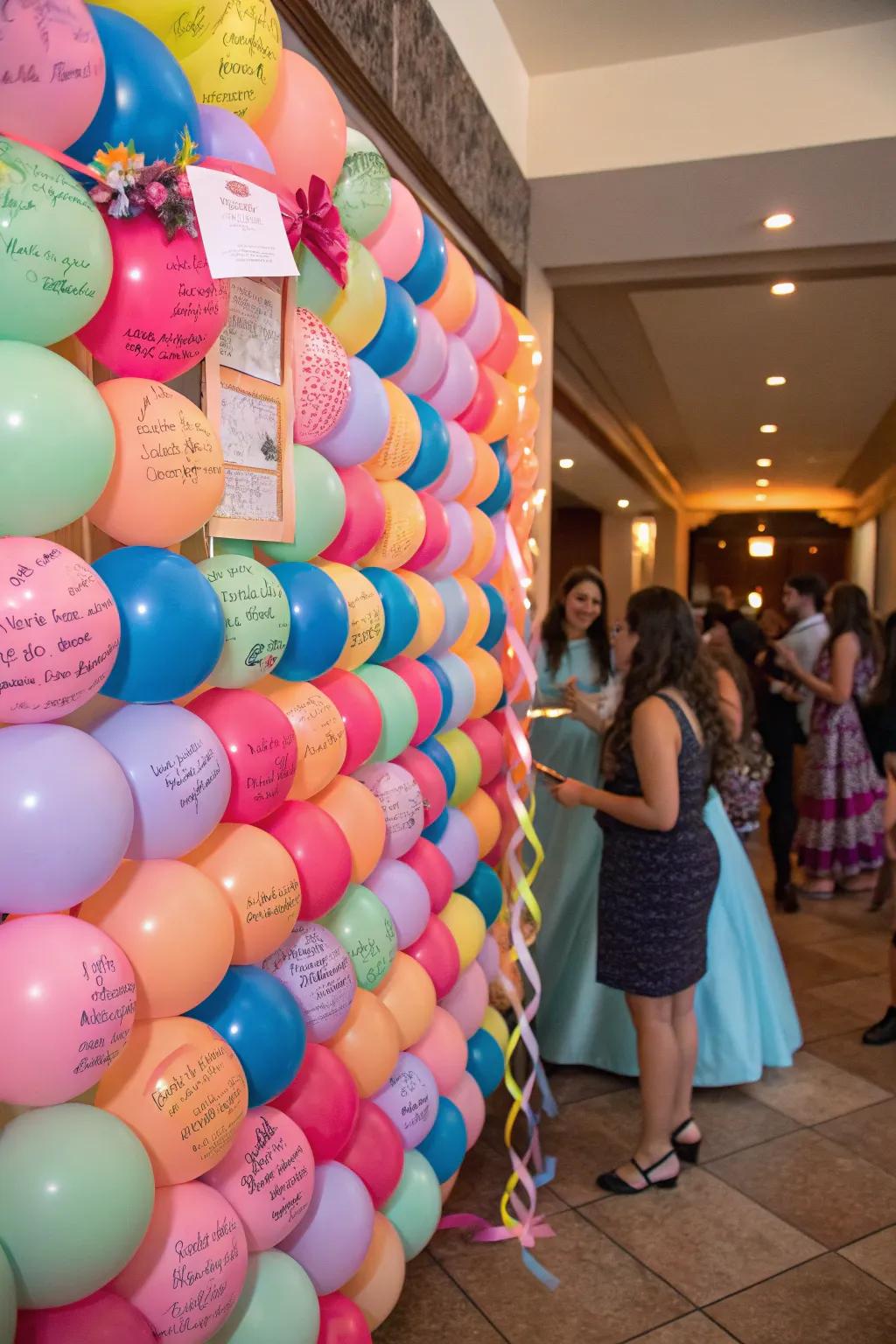 A hands-on balloon display engages those attending at the celebration.
