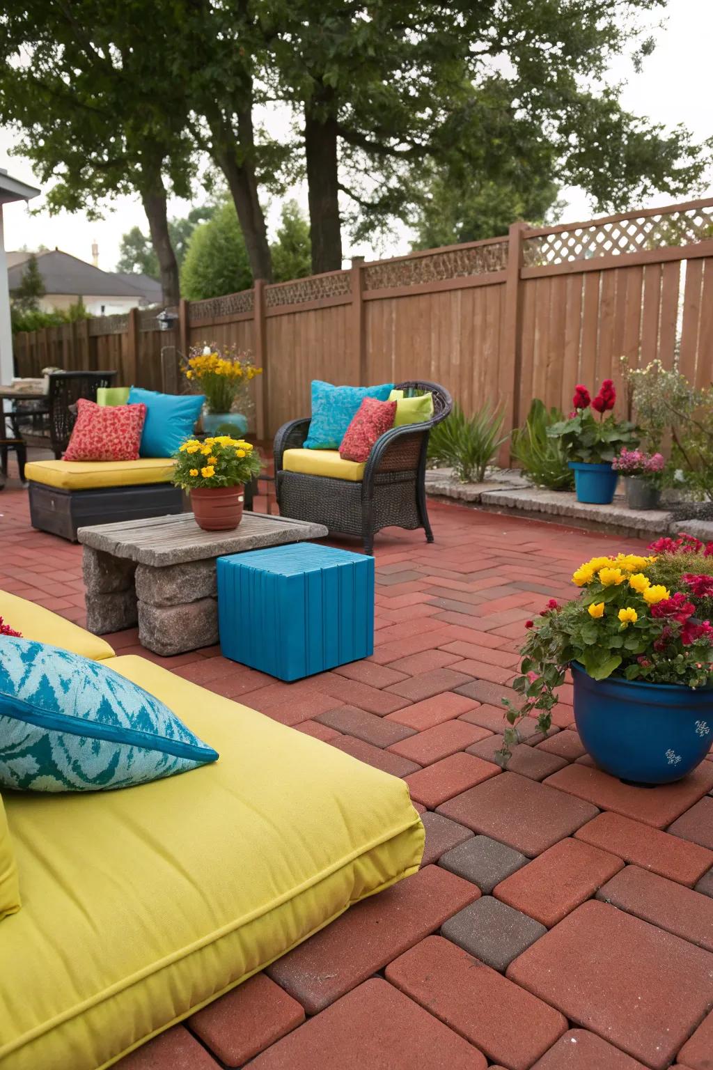 Bright highlights bring life and joy to your patio.