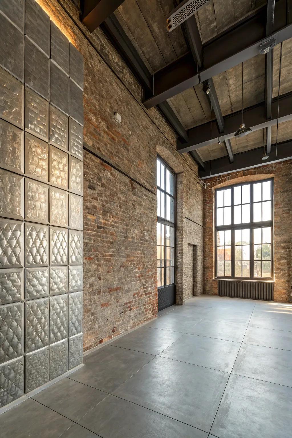 Industrial-esque tiles introduce a contemporary edge to this loft.