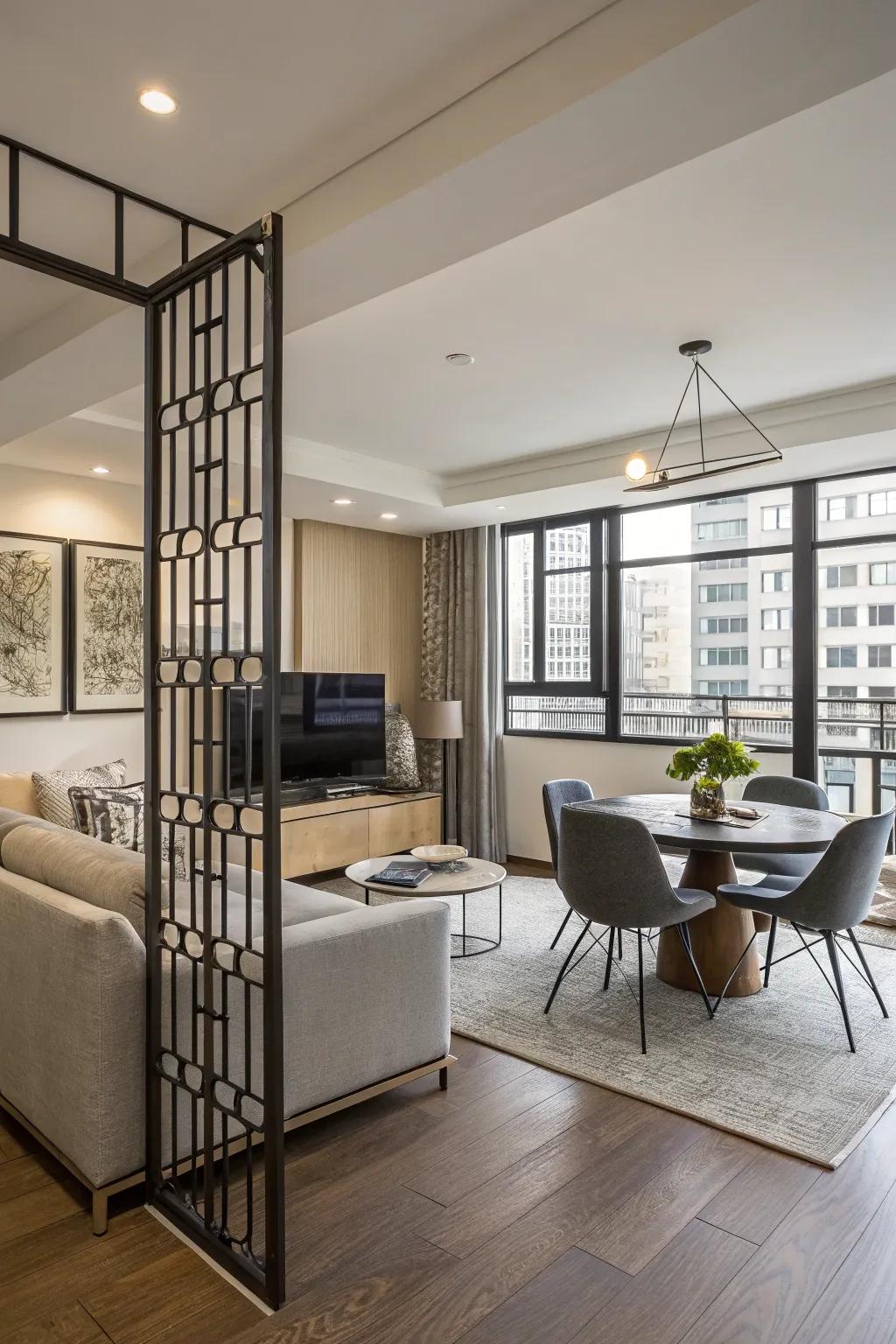 Space dividers define spaces and enhance decor.