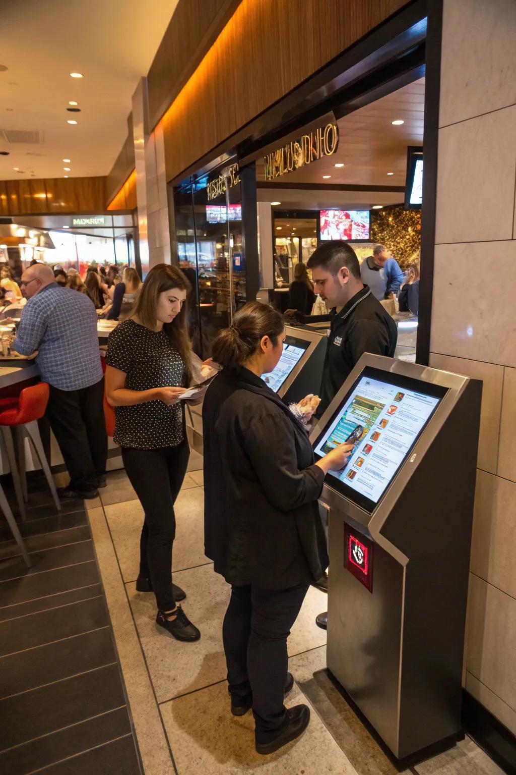 Interactive elements engage patrons and enhance the check-in experience.