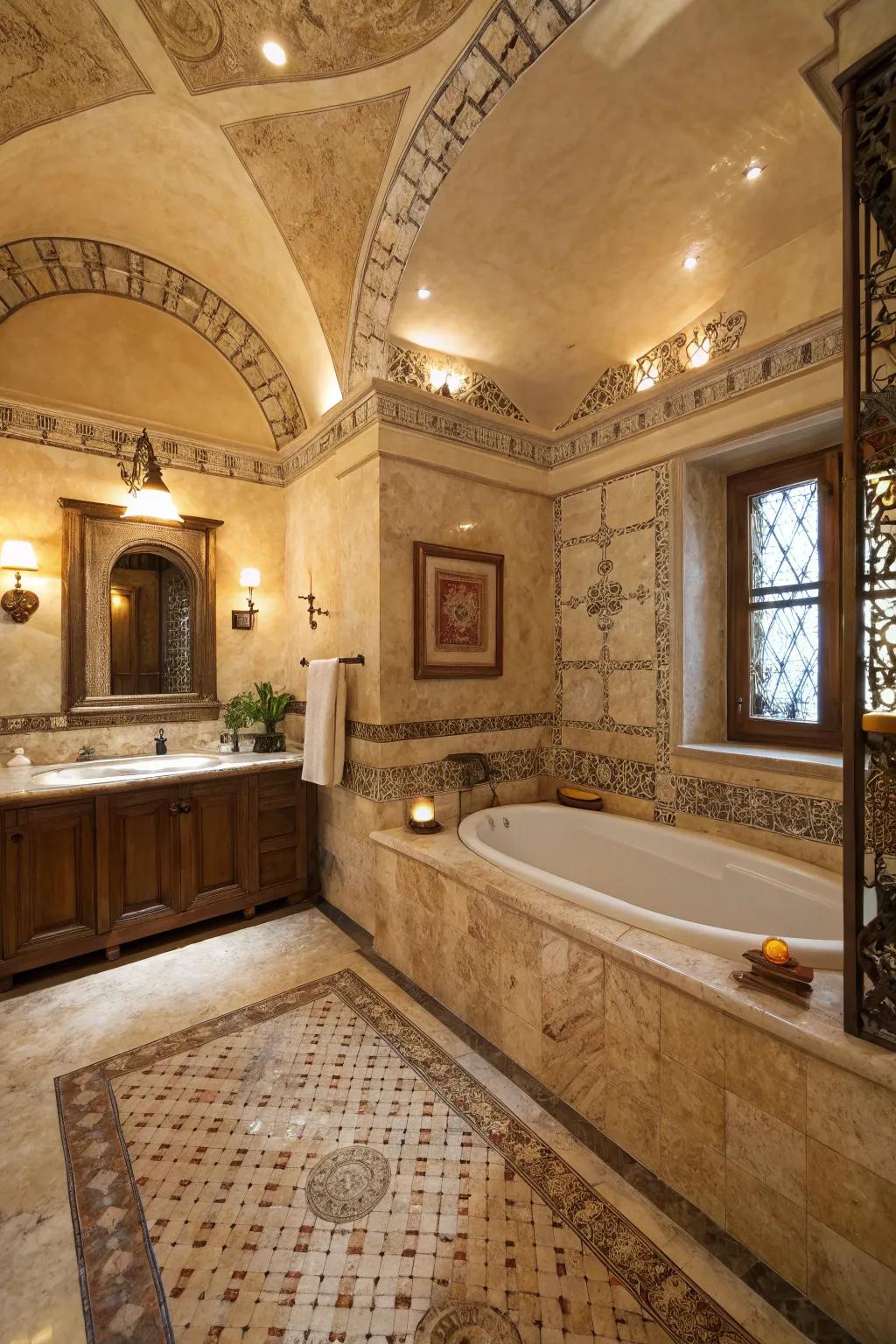 Natural tones establish a peaceful and welcoming atmosphere.