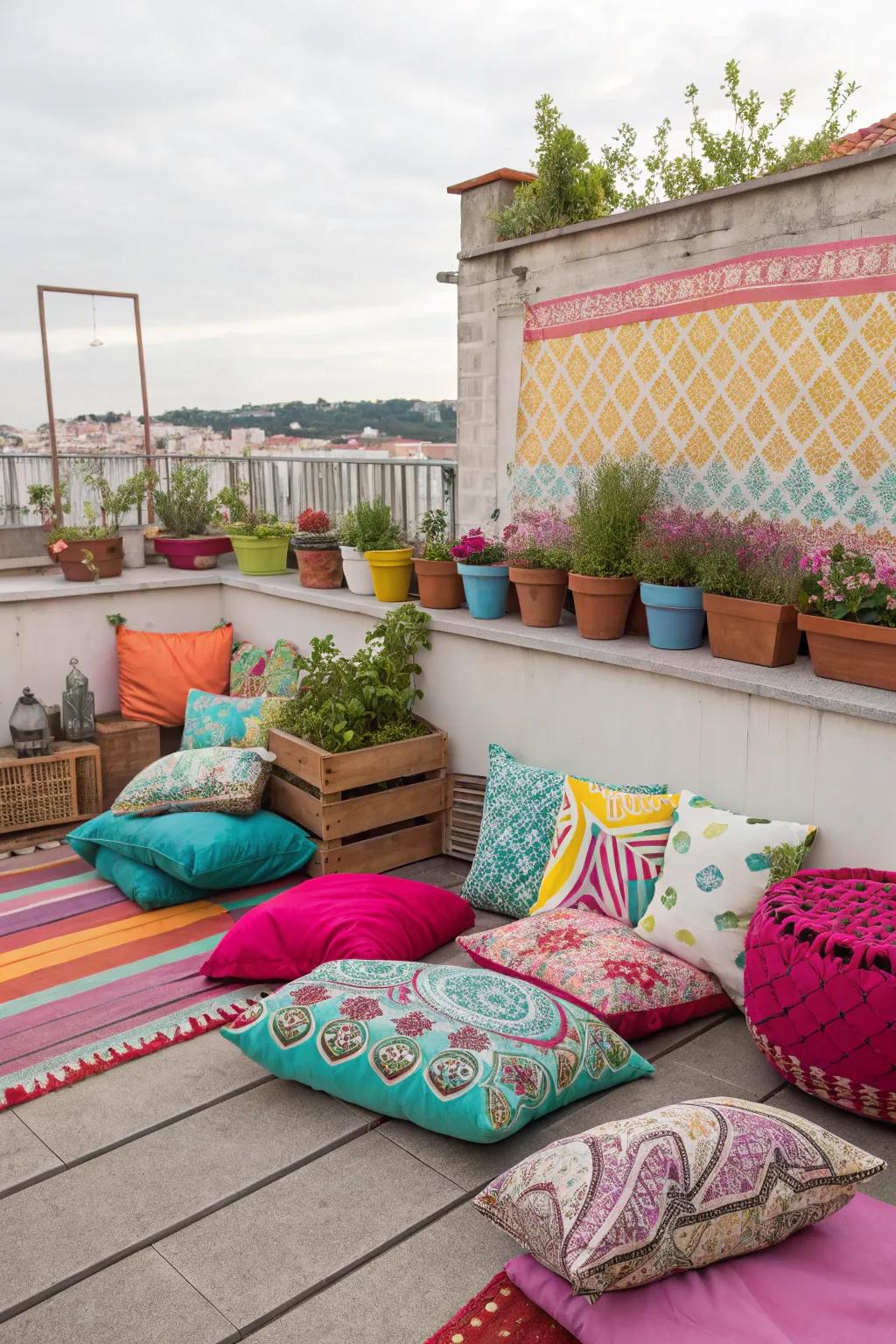 Striking colors contribute energy and uniqueness to your rooftop.