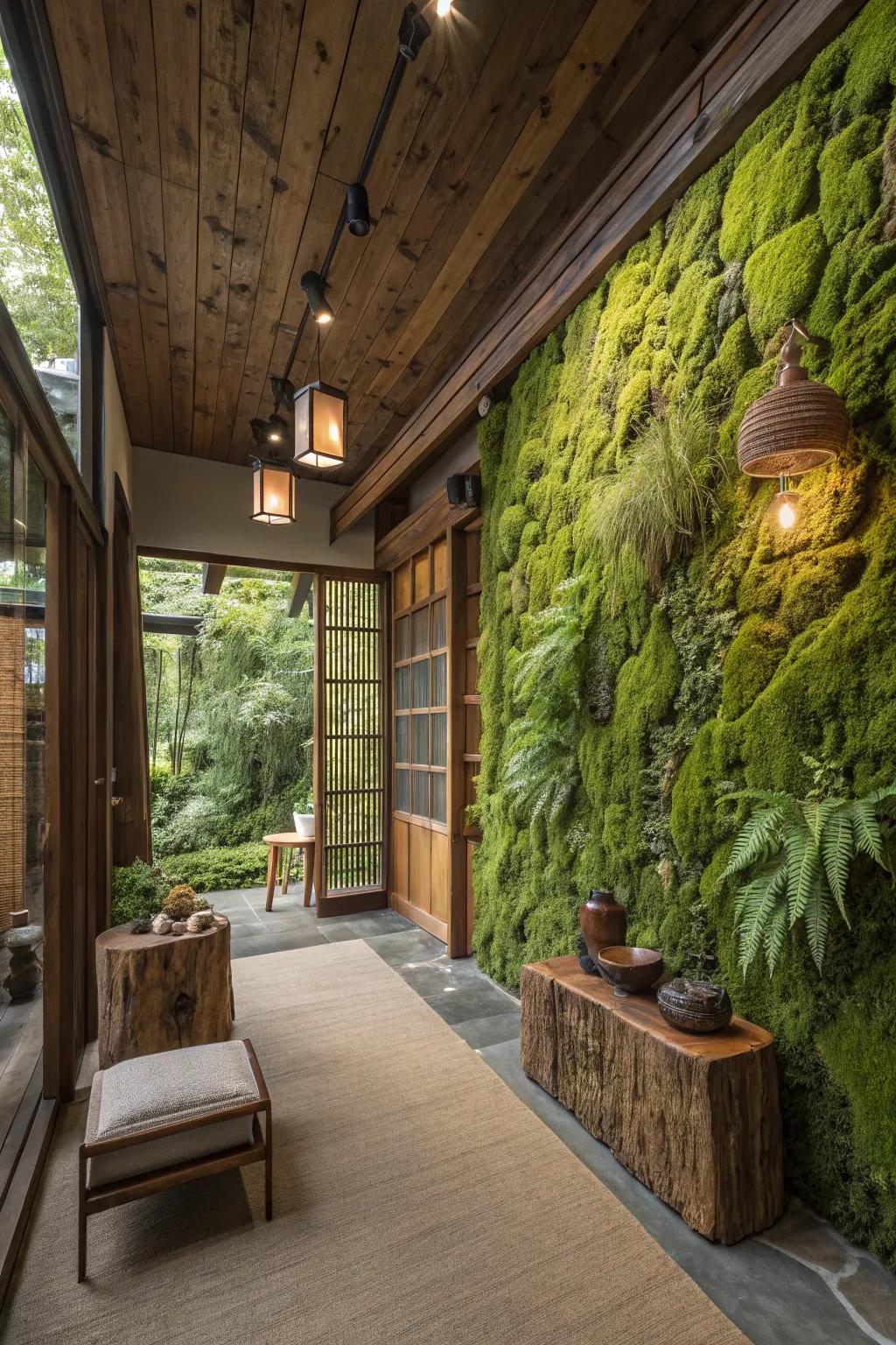 Mossy greens connect your space to nature.