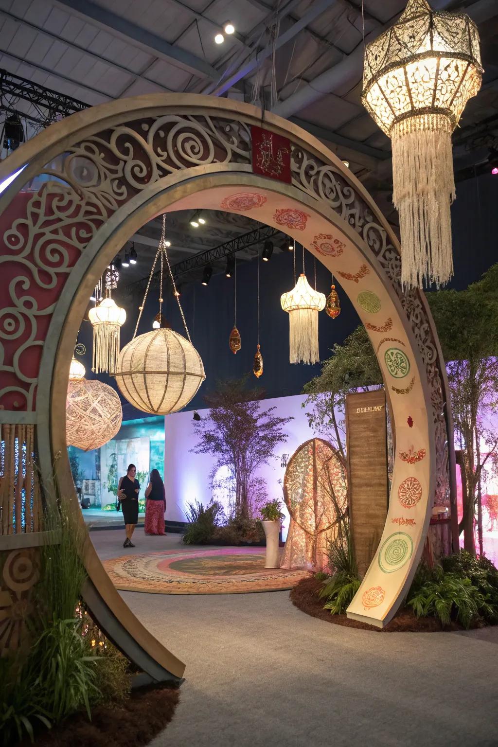 An art-inspired arch, showcasing creativity and unique expression.