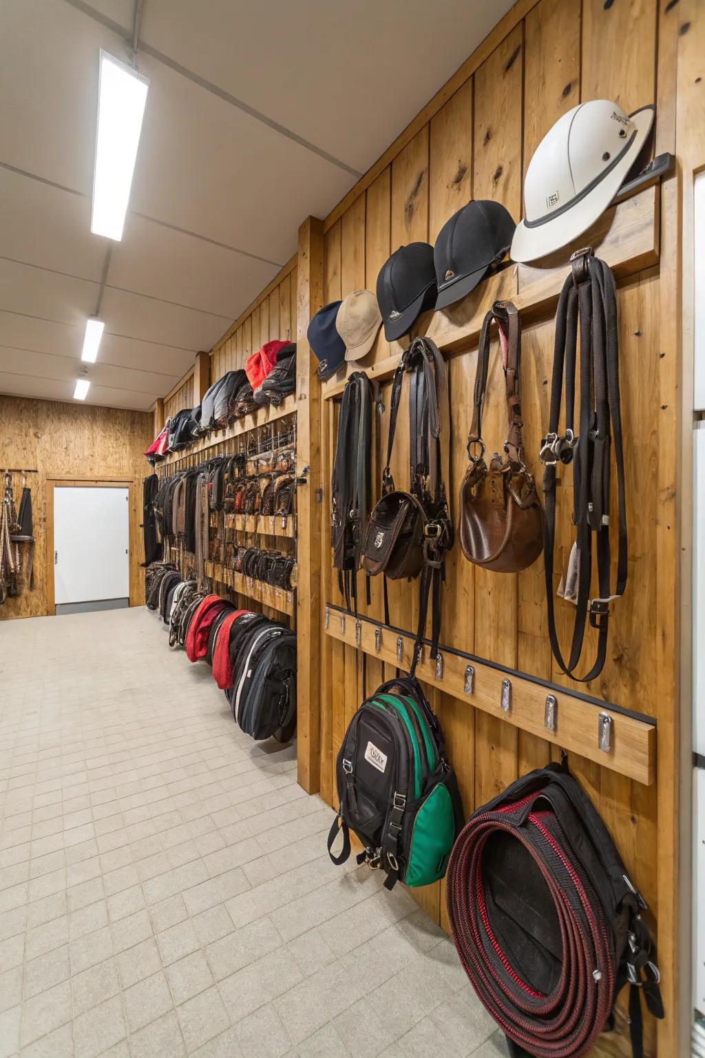 Upright racks optimize each area inch.