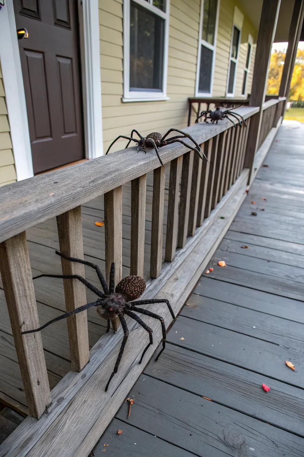 Massive spiders add an unpredicted fright to this All Hallows' Eve deck.