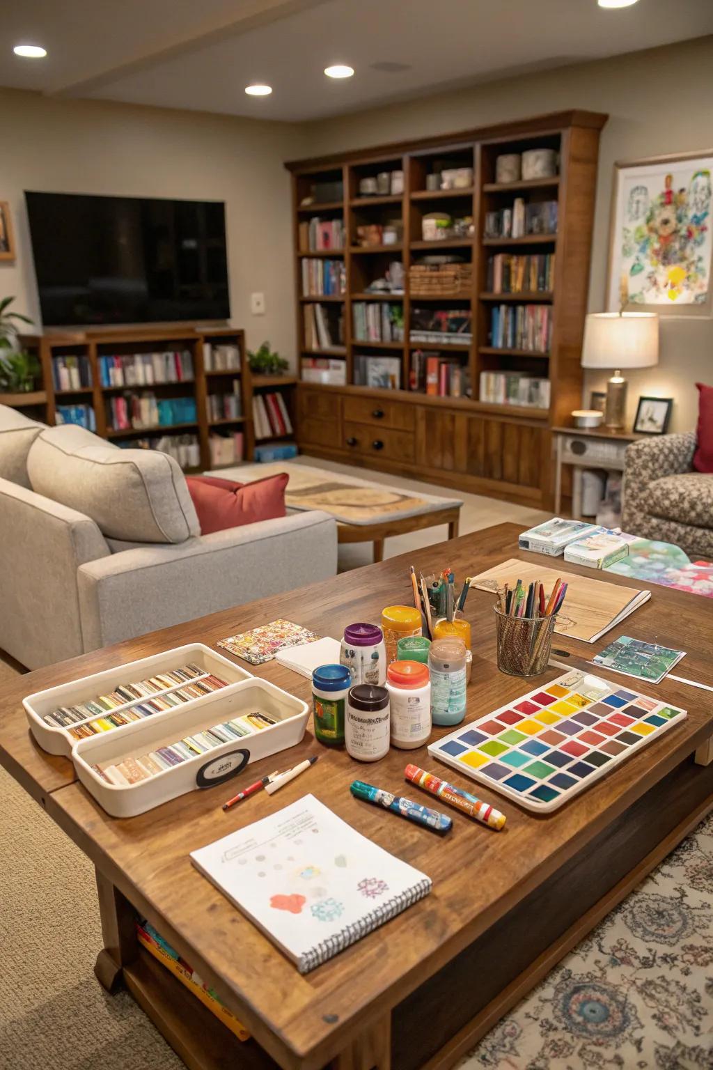 Transform your living area into a dedicated hobby zone.