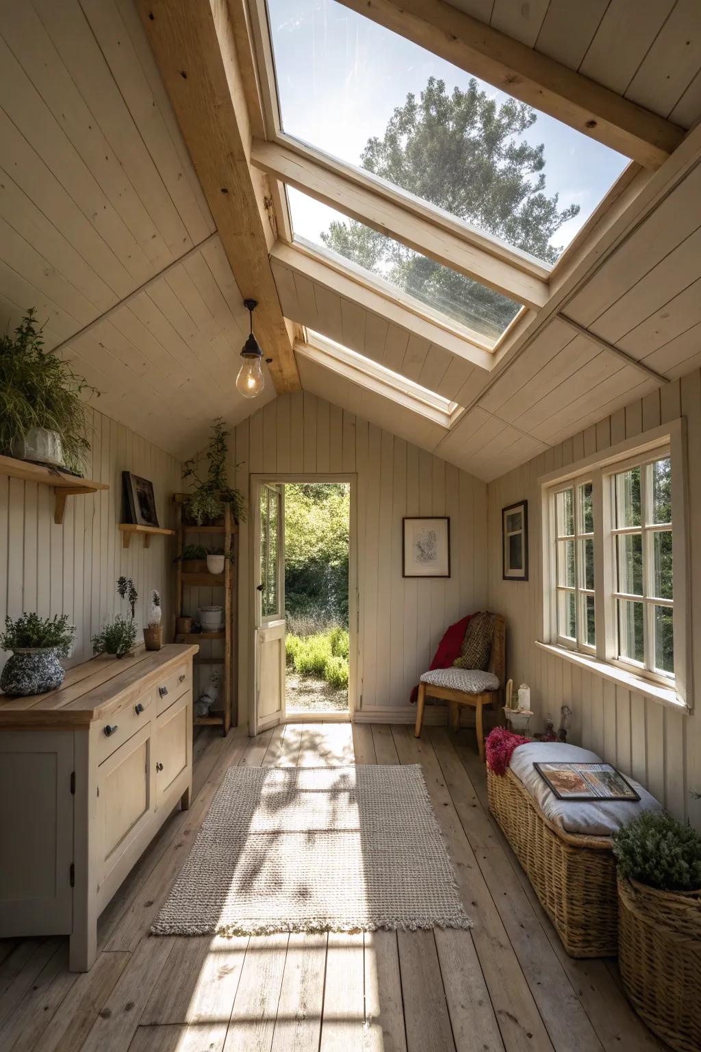 Spaces seem more expansive and airy because to sun tubes.