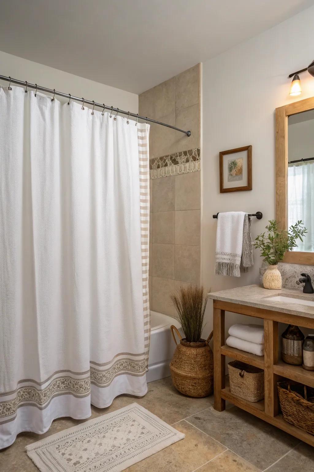 Minimalist patterns foster a peaceful and clutter-free setting.
