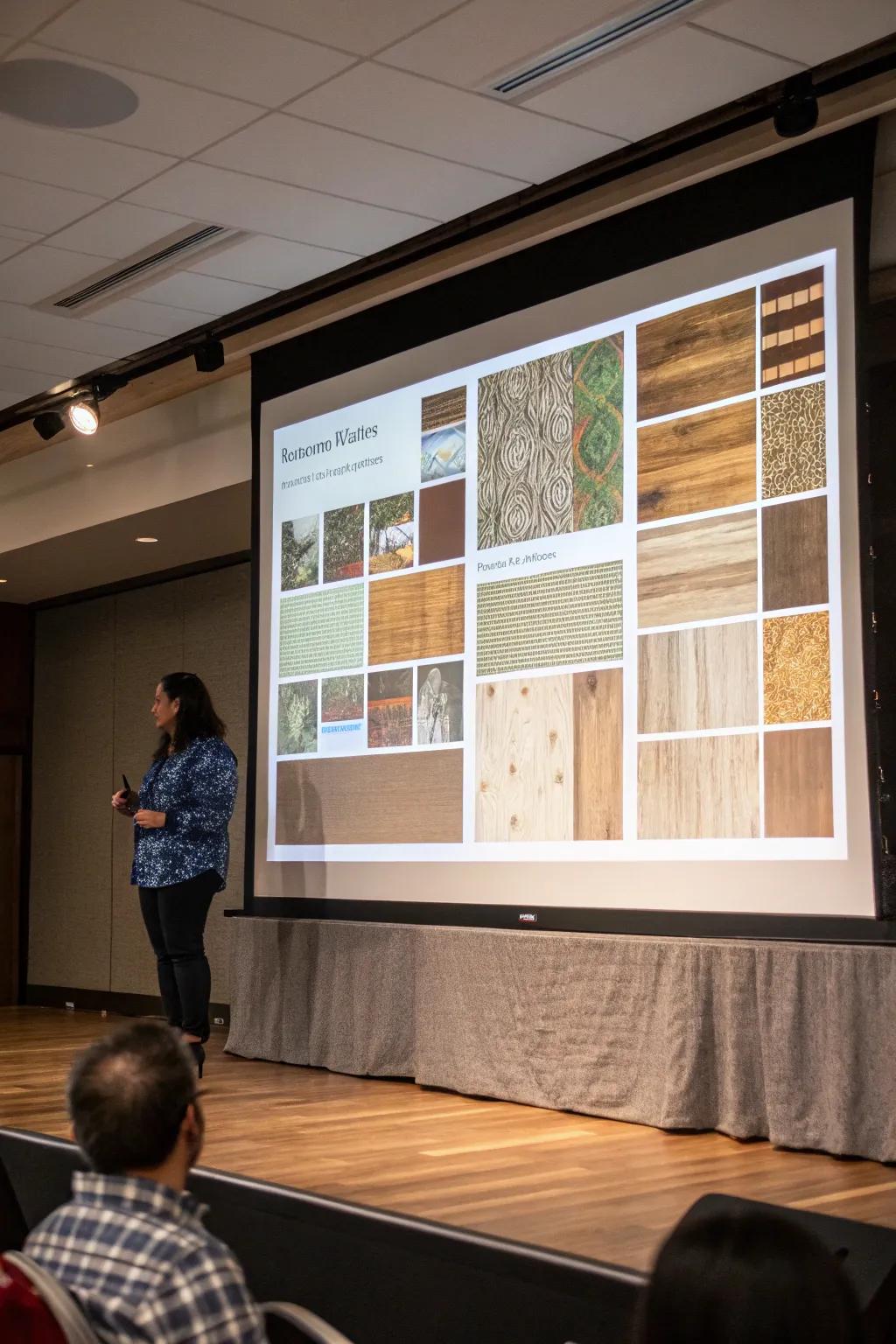 Slides featuring patterned scenes for added visual depth.