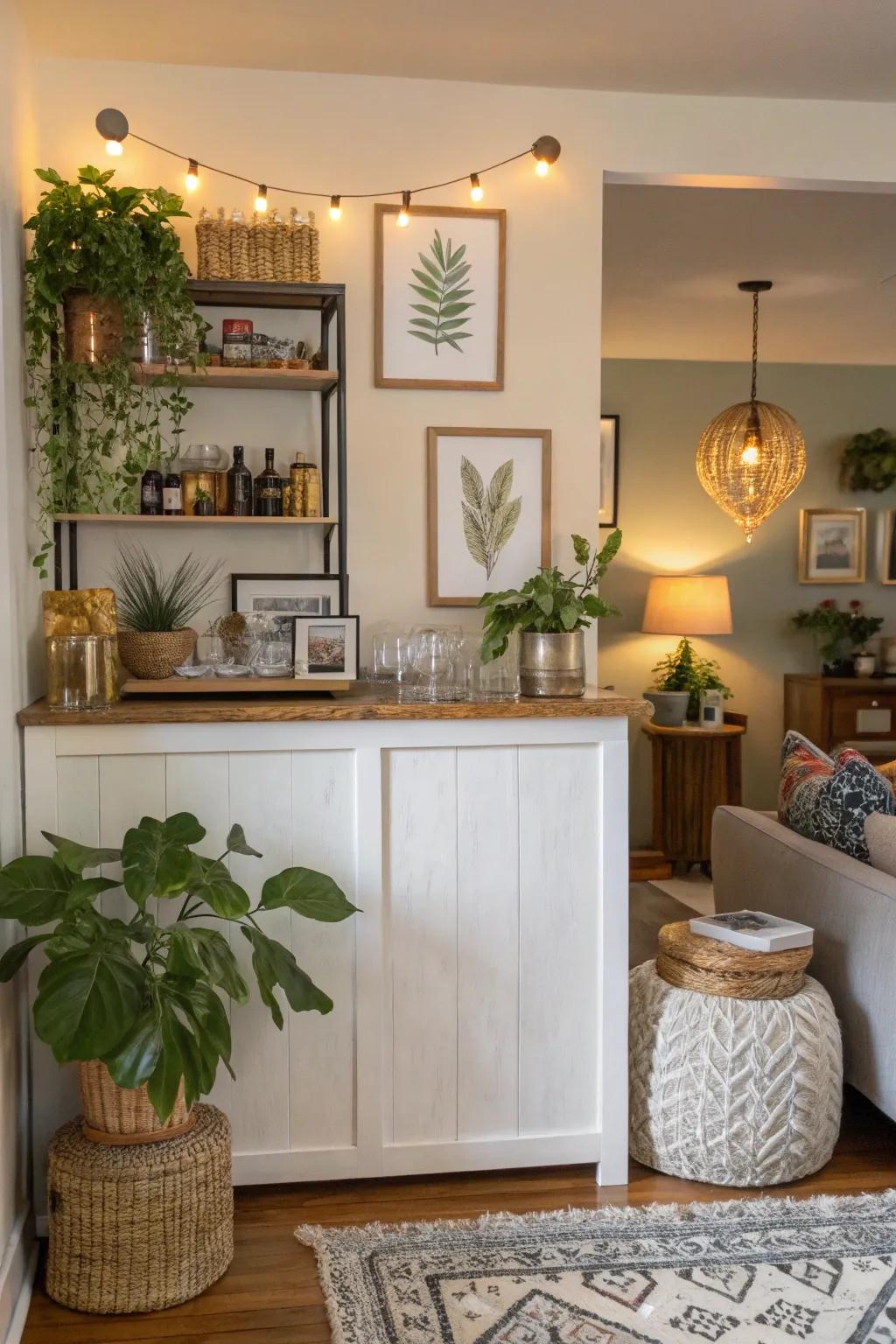Personal accents render your dry bar uniquely yours.