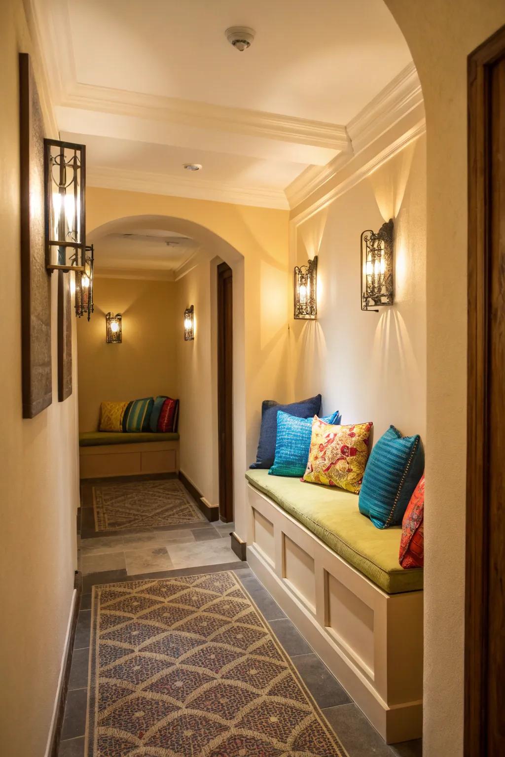 A snug corner has the potential to render your hallway both functional and inviting.