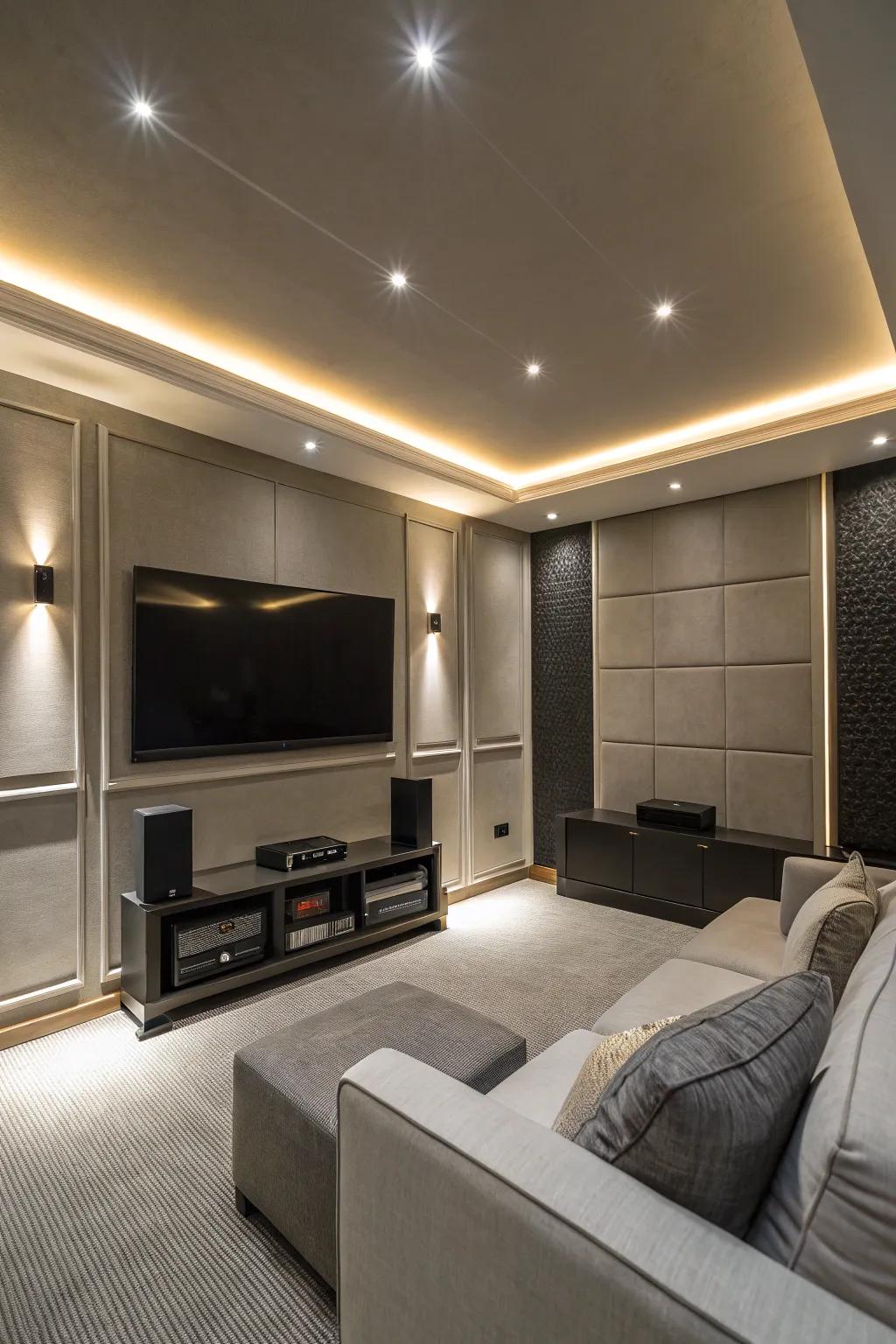 Hidden speakers provide a streamlined look.