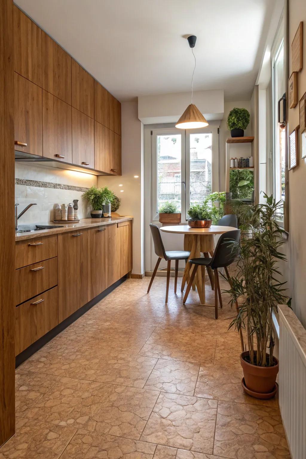 Environmentally friendly floors unite style and sustainability.