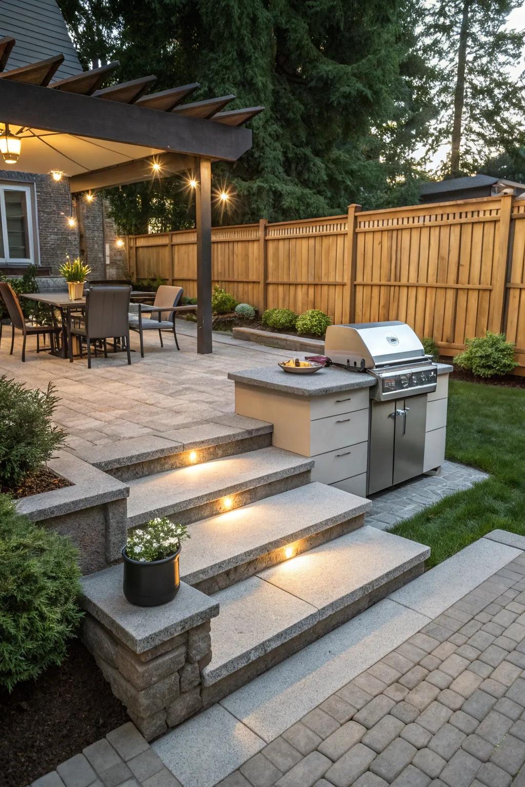 Designs with multiple levels add complexity and visual interest.