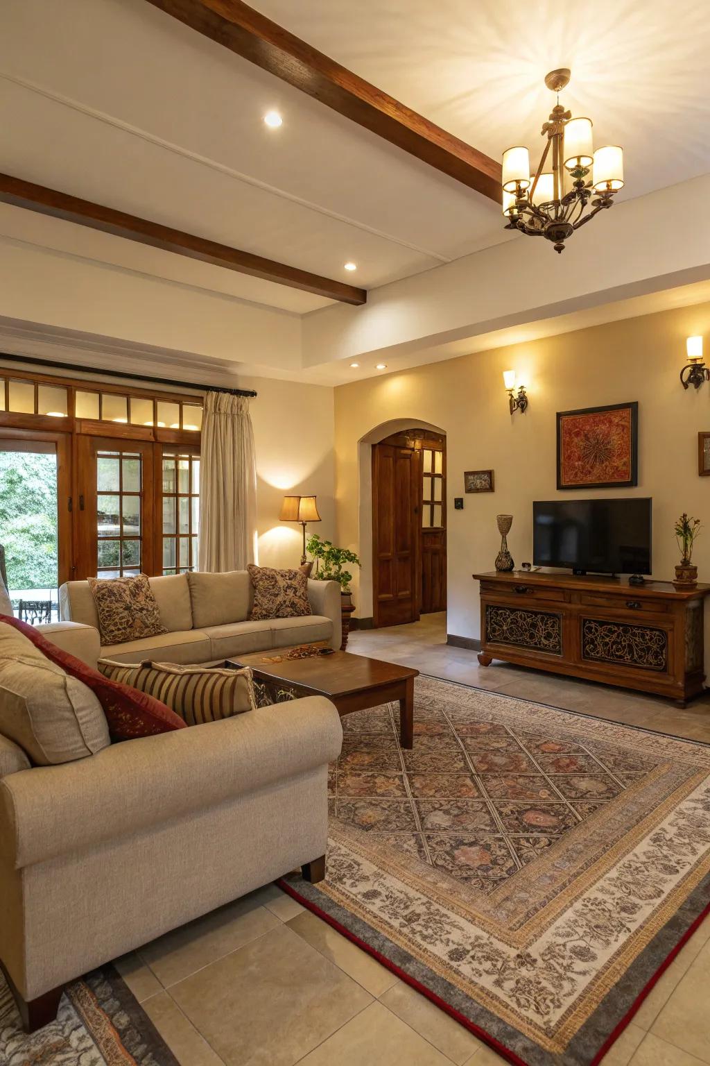 Optimal movement ensures a functional and cozy area.