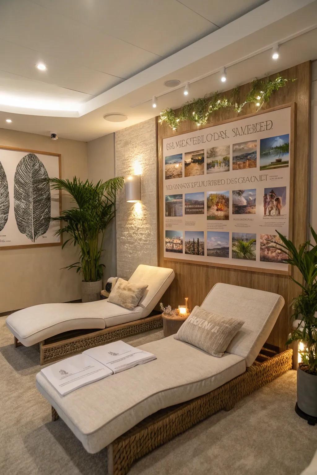 Engage with interactive components for a personalized spa.