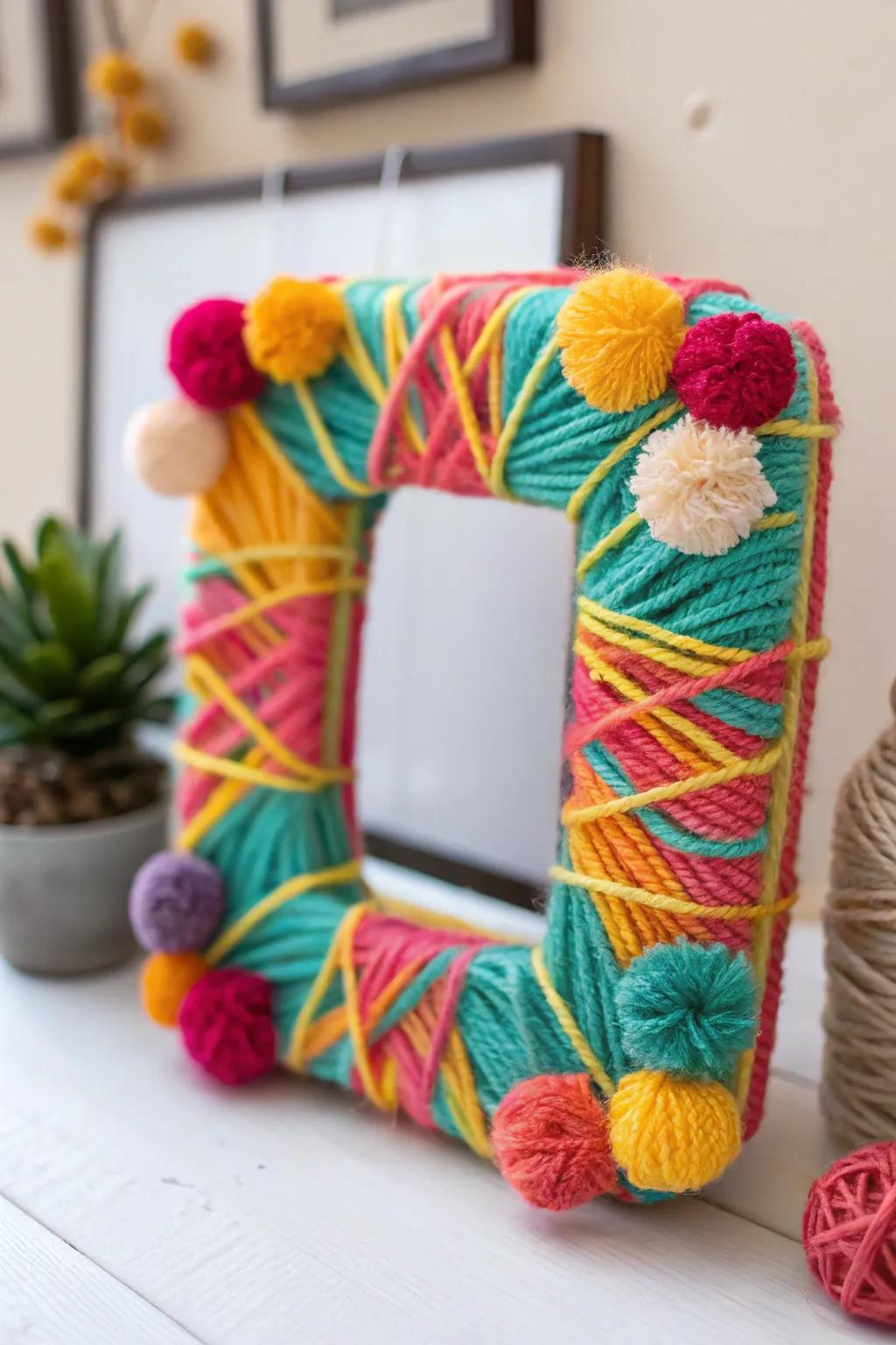 Whimsical wool square wreaths bring coziness and surface interest to your decorations.