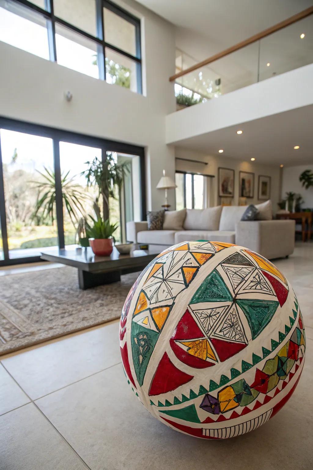 Geometric configurations contribute a contemporary flair to your decor.