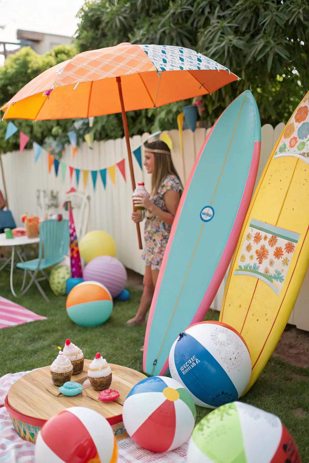 A fun retro beach party with vintage summer vibes.