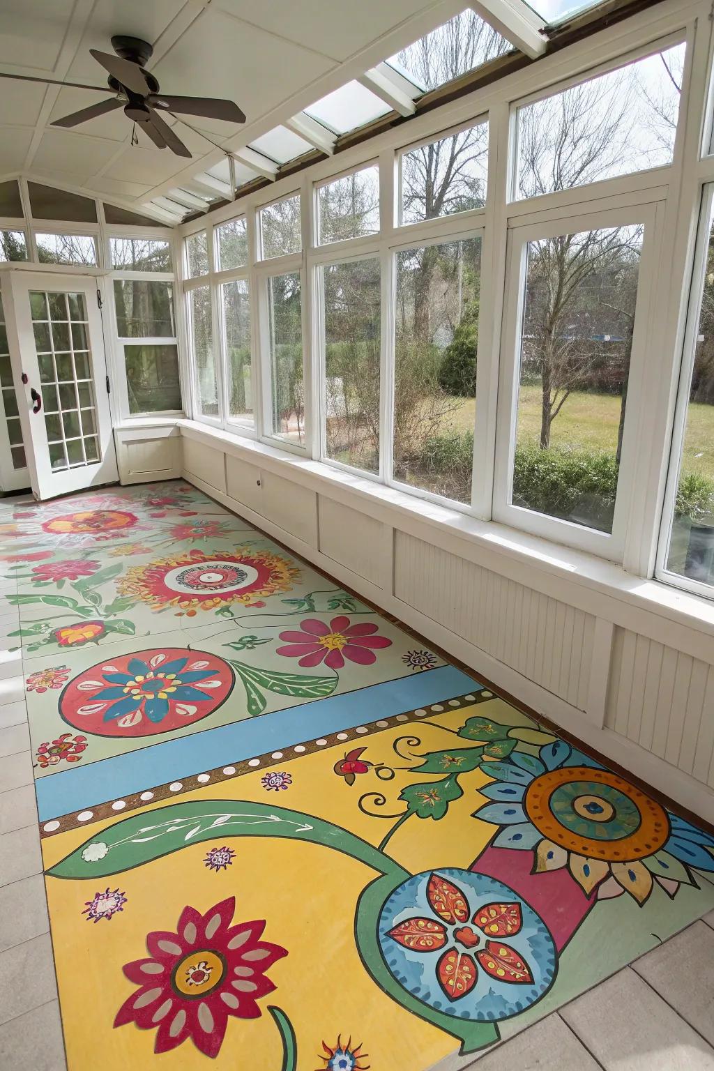 Painted floors allow for endless creativity and personalization.