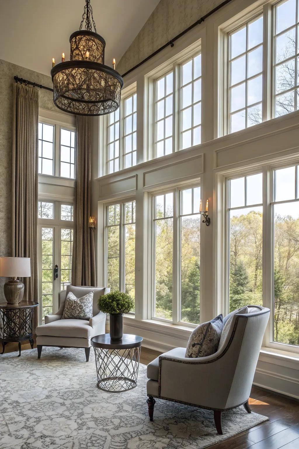 Transitional panache that harmonizes old and new.