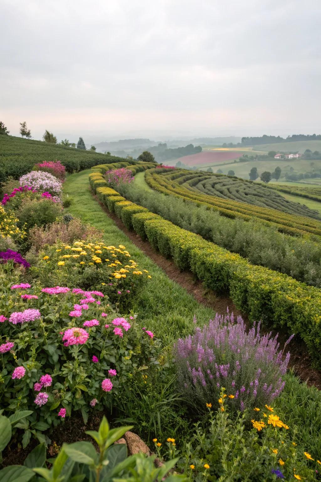 Aesthetic arrangements turning your tea garden into a visual artwork.