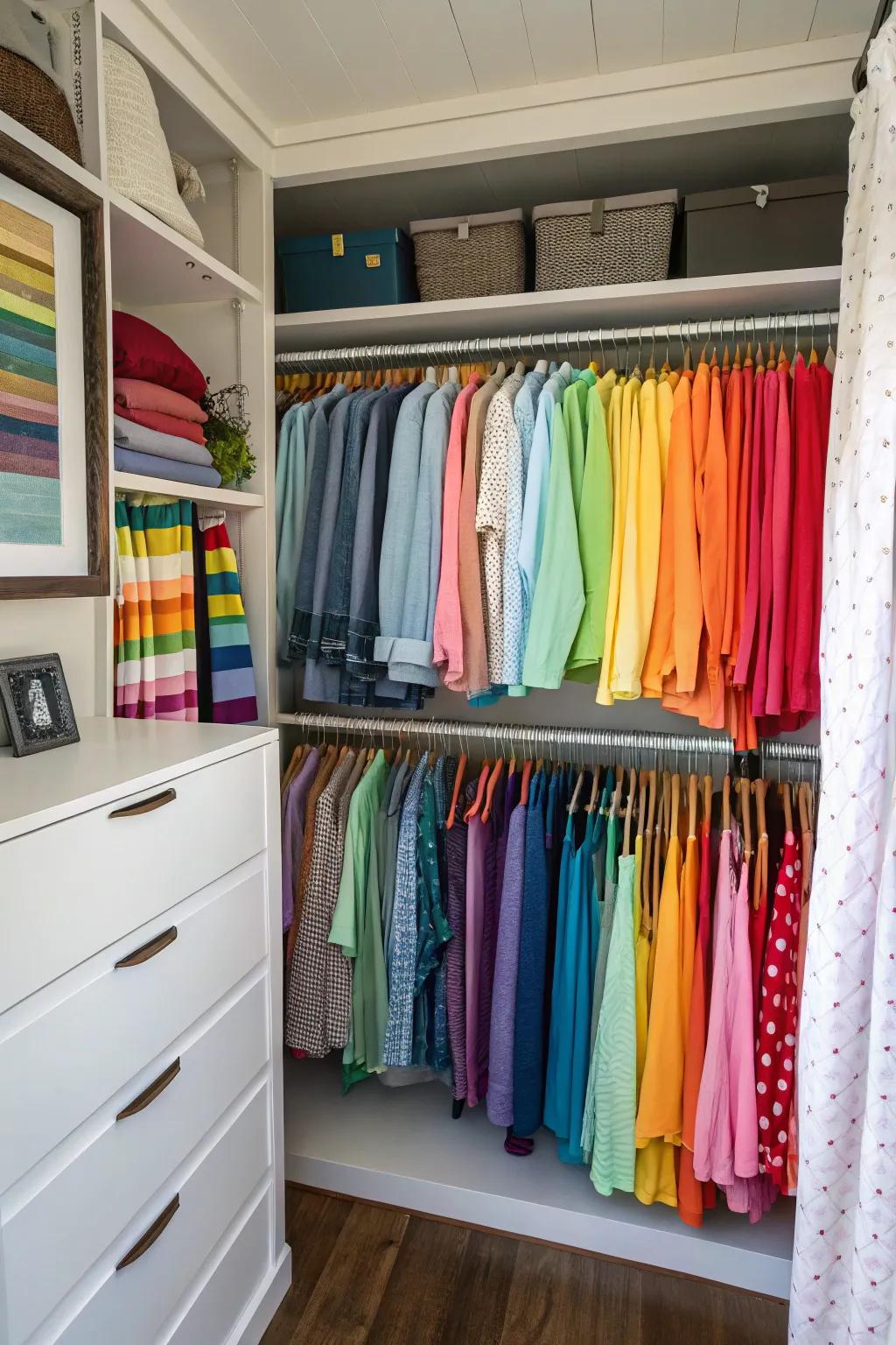 The beauty of color-coordinated organization.