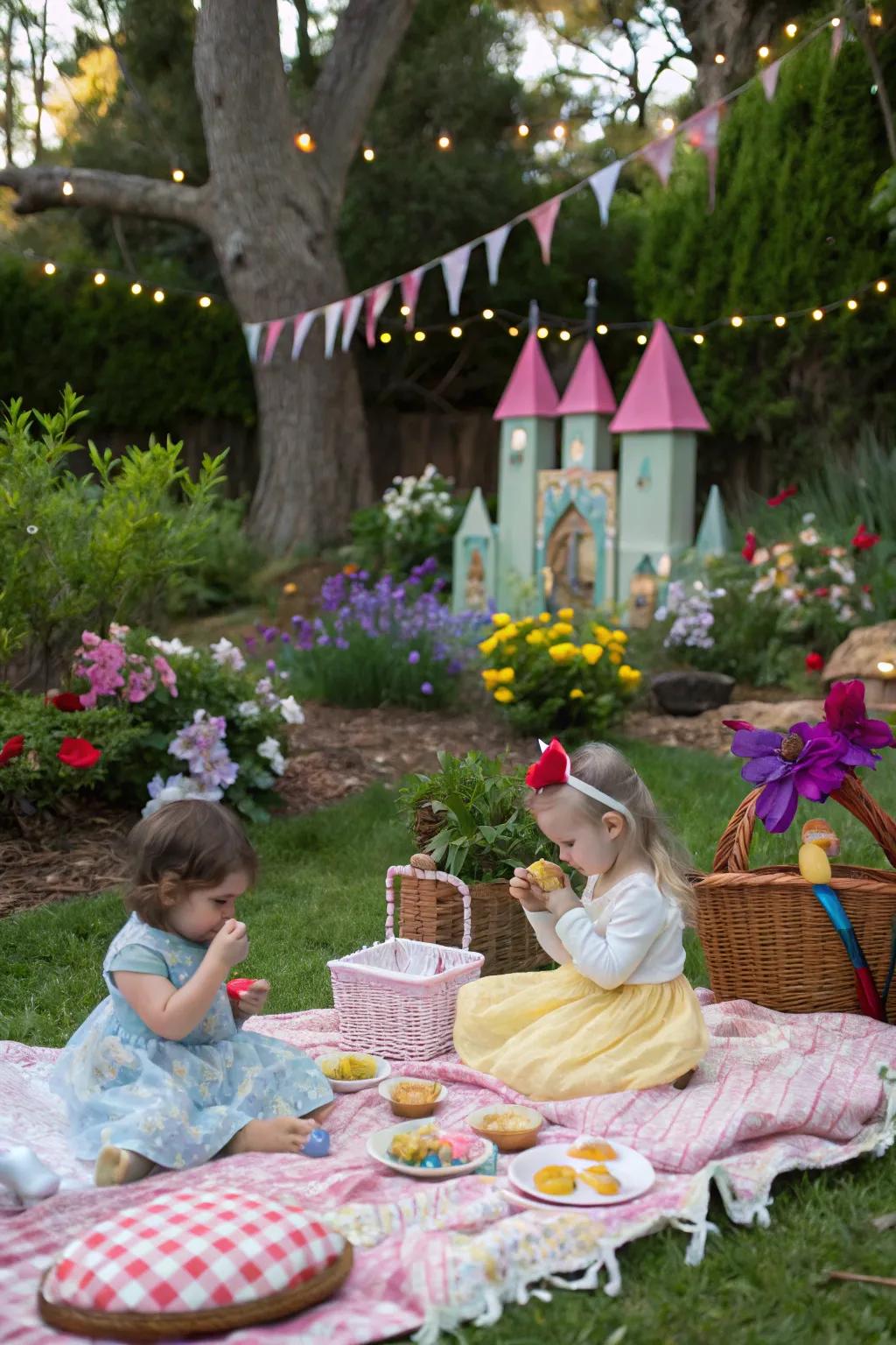 A fairy tale picnic bringing storybook magic to life for toddlers.