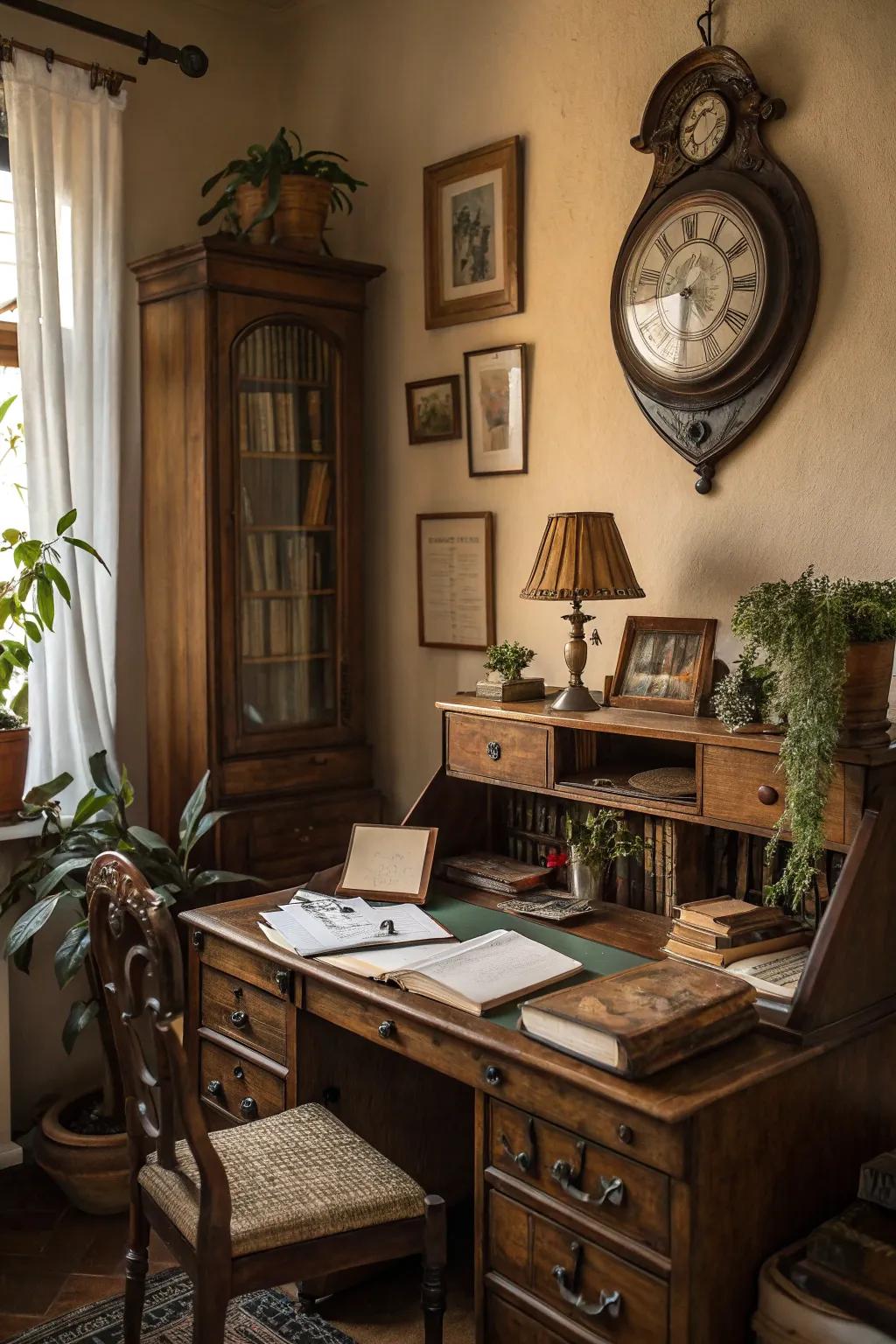 Vintage touches offer a sense of history and charm.