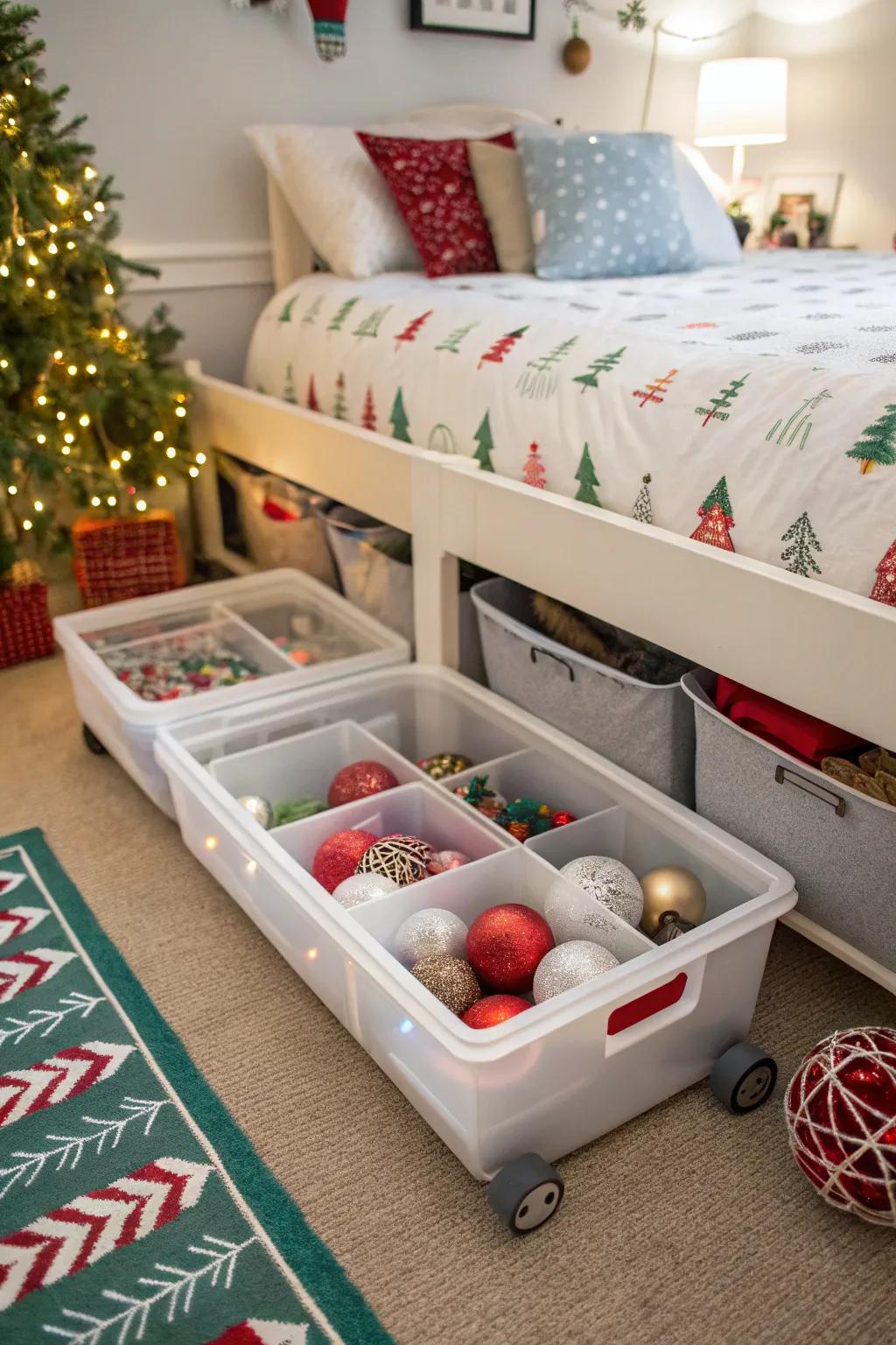 Switch seasons with organized storage.