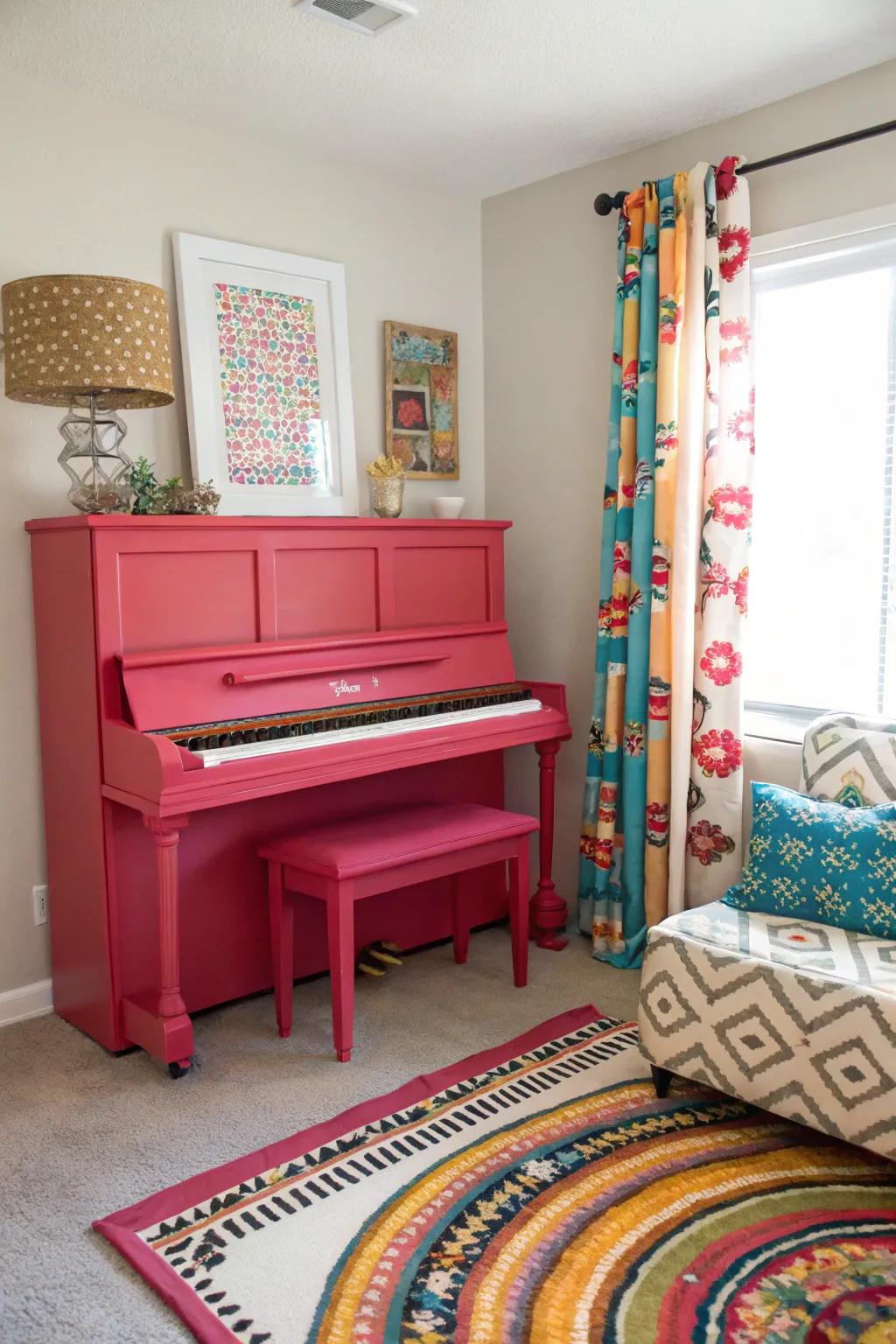 Refresh your piano with a burst of unexpected color.