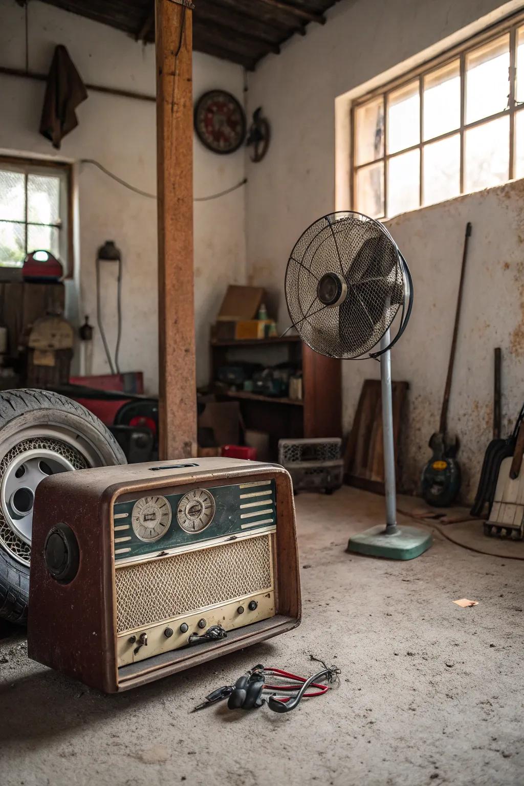 Vintage appliances infuse personality and nostalgia.
