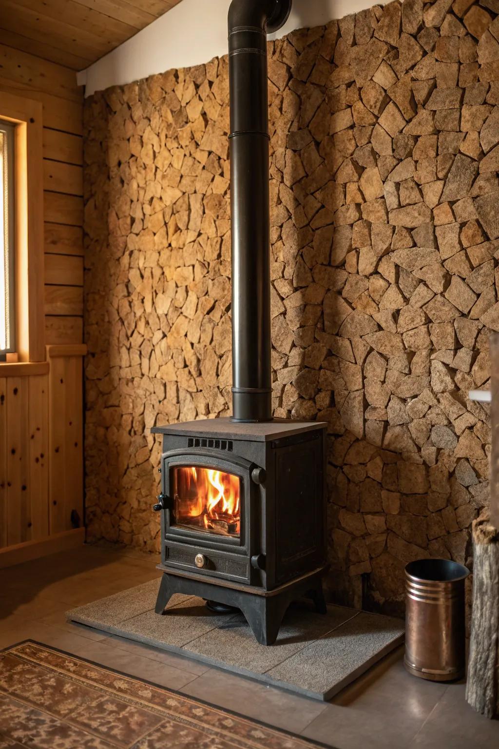Cork surfaces provide unique texture and natural warmth.