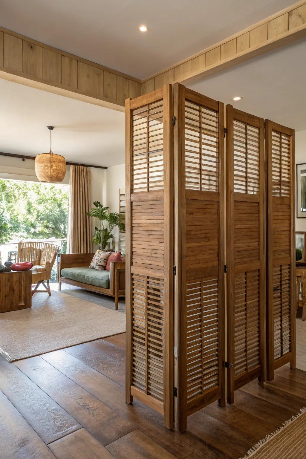 Wooden dividers.