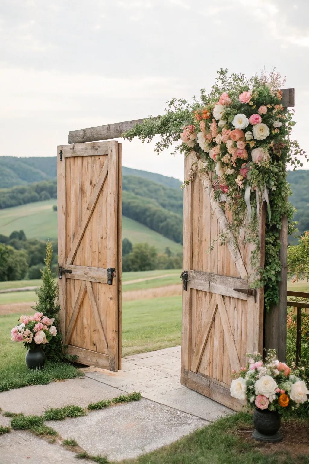 Comfortable rural vibe with country style barn panels.