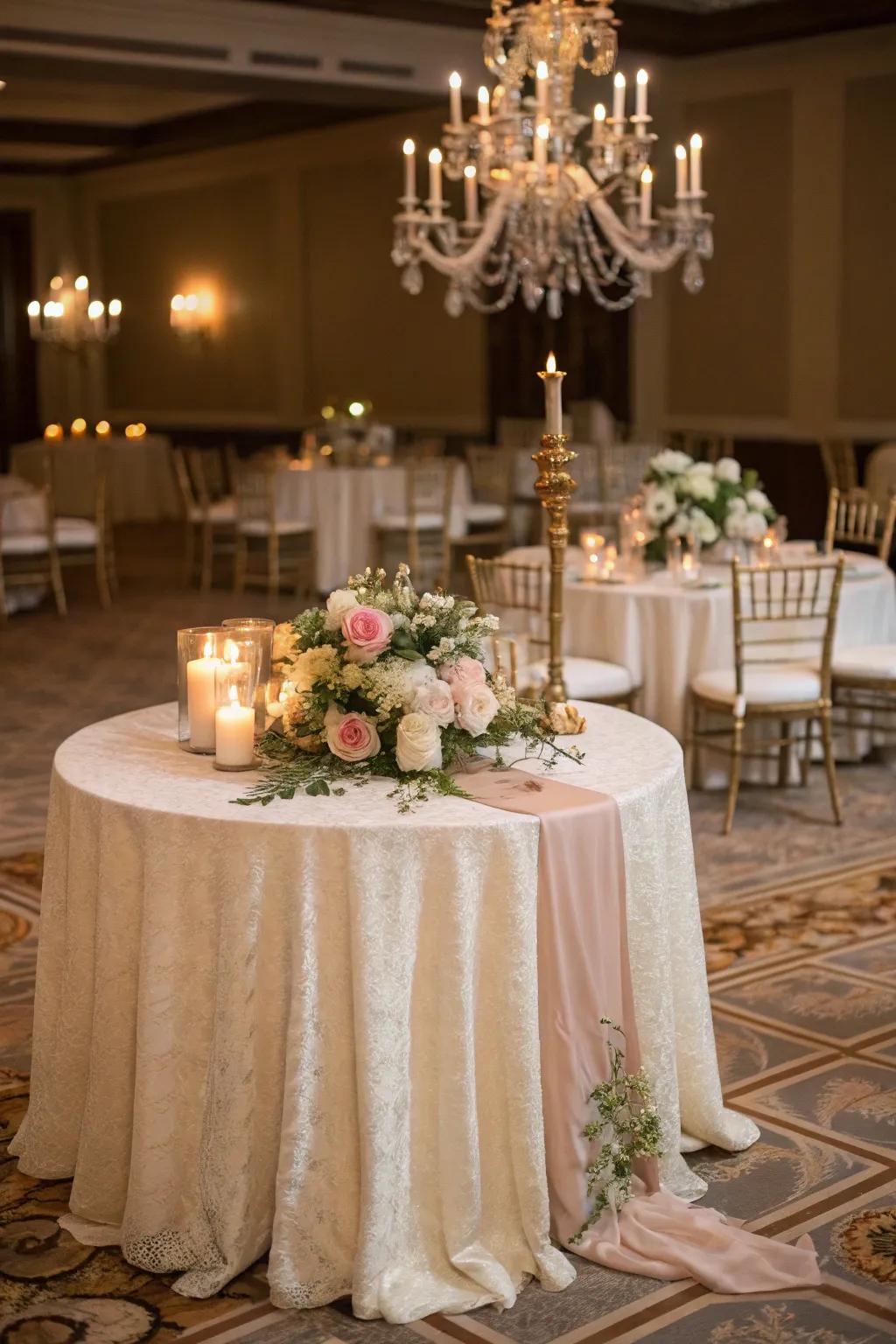 A textile overlay adds softness and style.