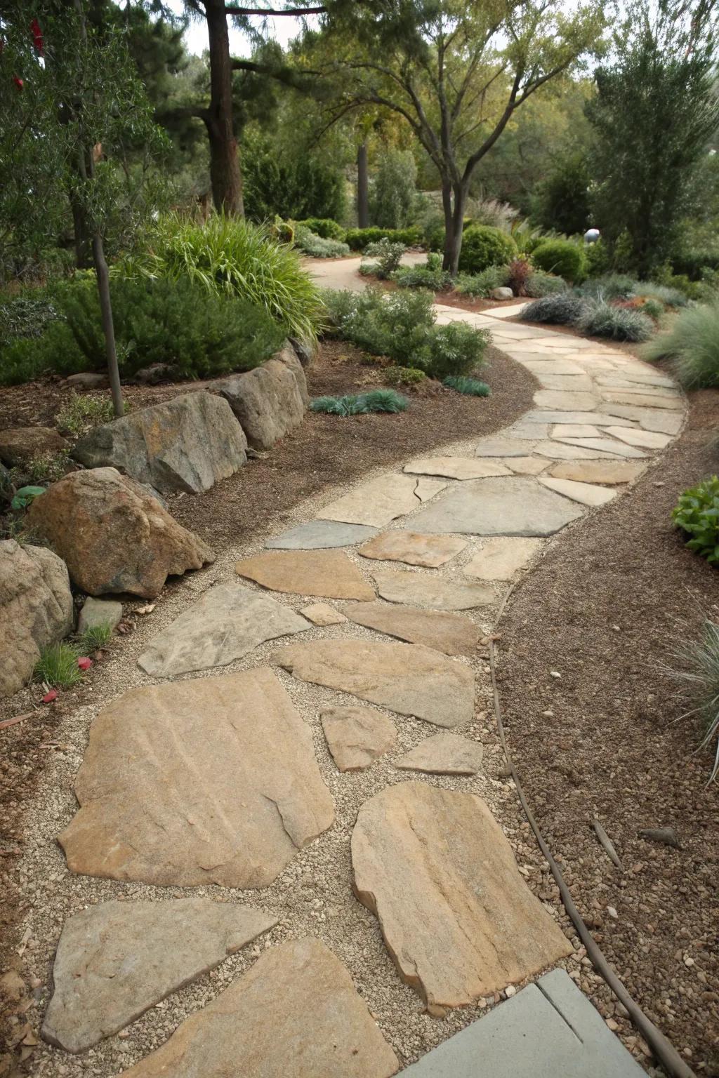 Decomposed rock provides a continuous and smooth result.