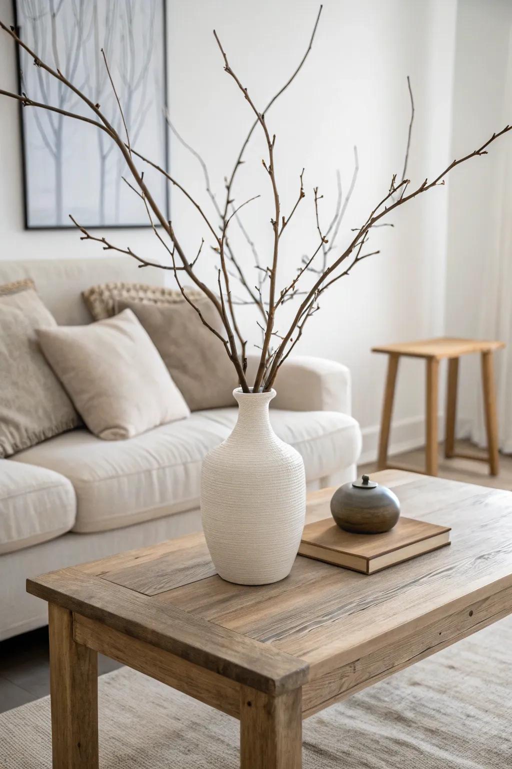 Minimalist decor offers a revitalizing and serene holiday atmosphere.