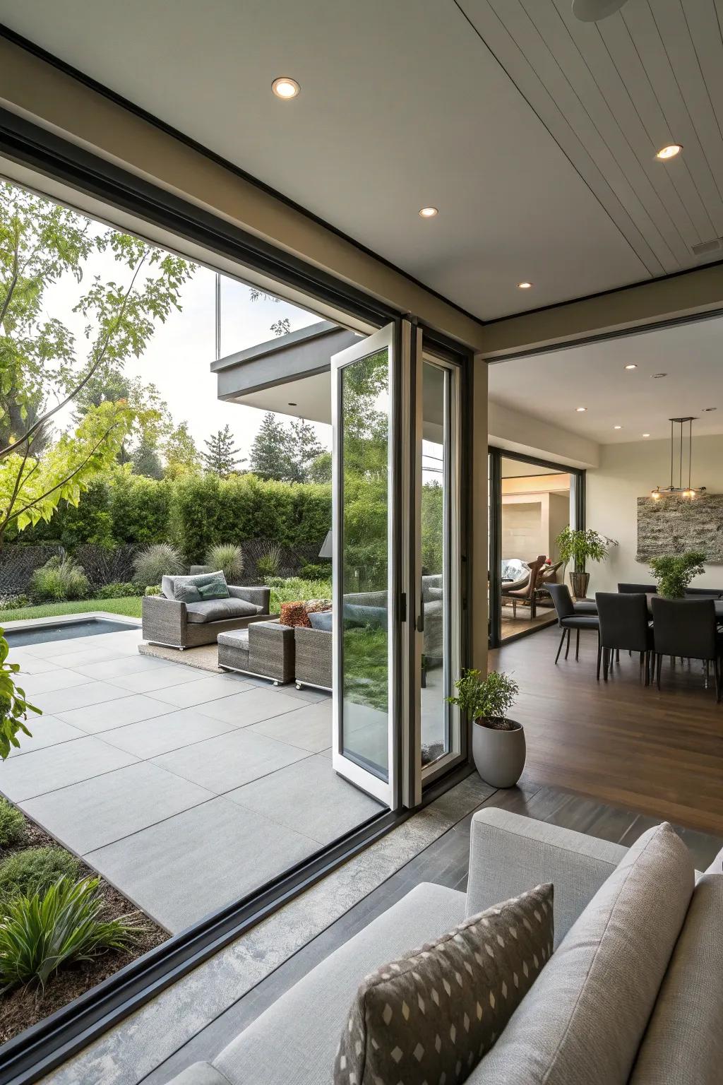 Broadening windows enhance indoor-outdoor versatility.