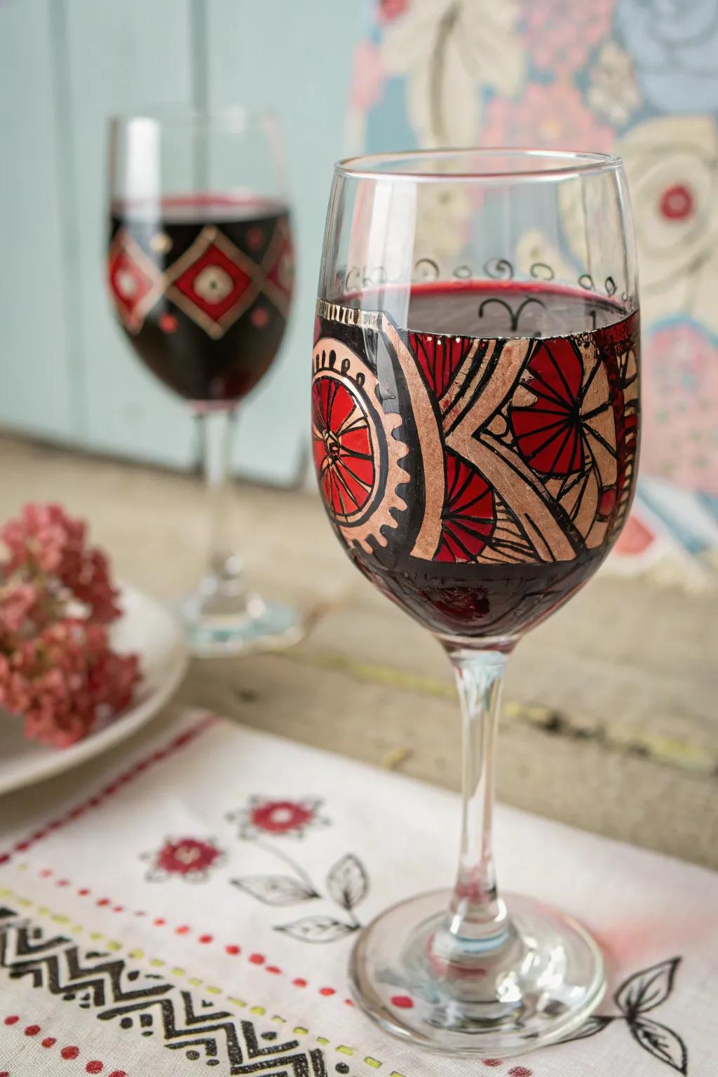 Vintage patterns made with art pens bring back nostalgic memories.