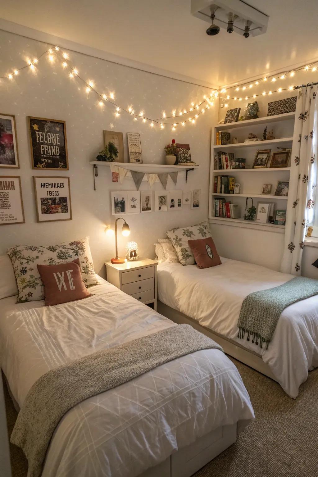 Mood lighting to enhance ambiance.